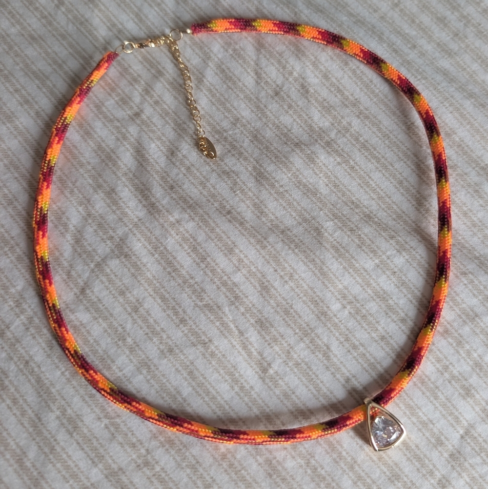 Anthropologie Colorful Woven Necklace